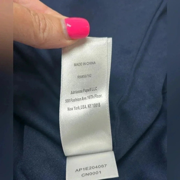 Adrianna Papell Navy Velvet Gown - Picture 8 of 9